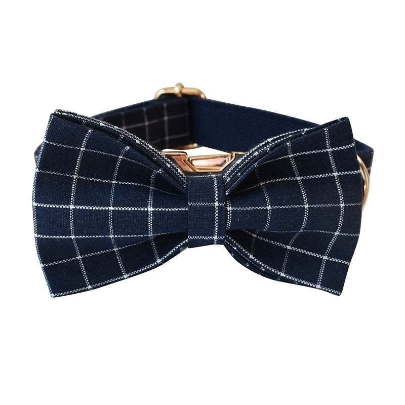 Gentleman Blue-Navy Hundehalsband-Set