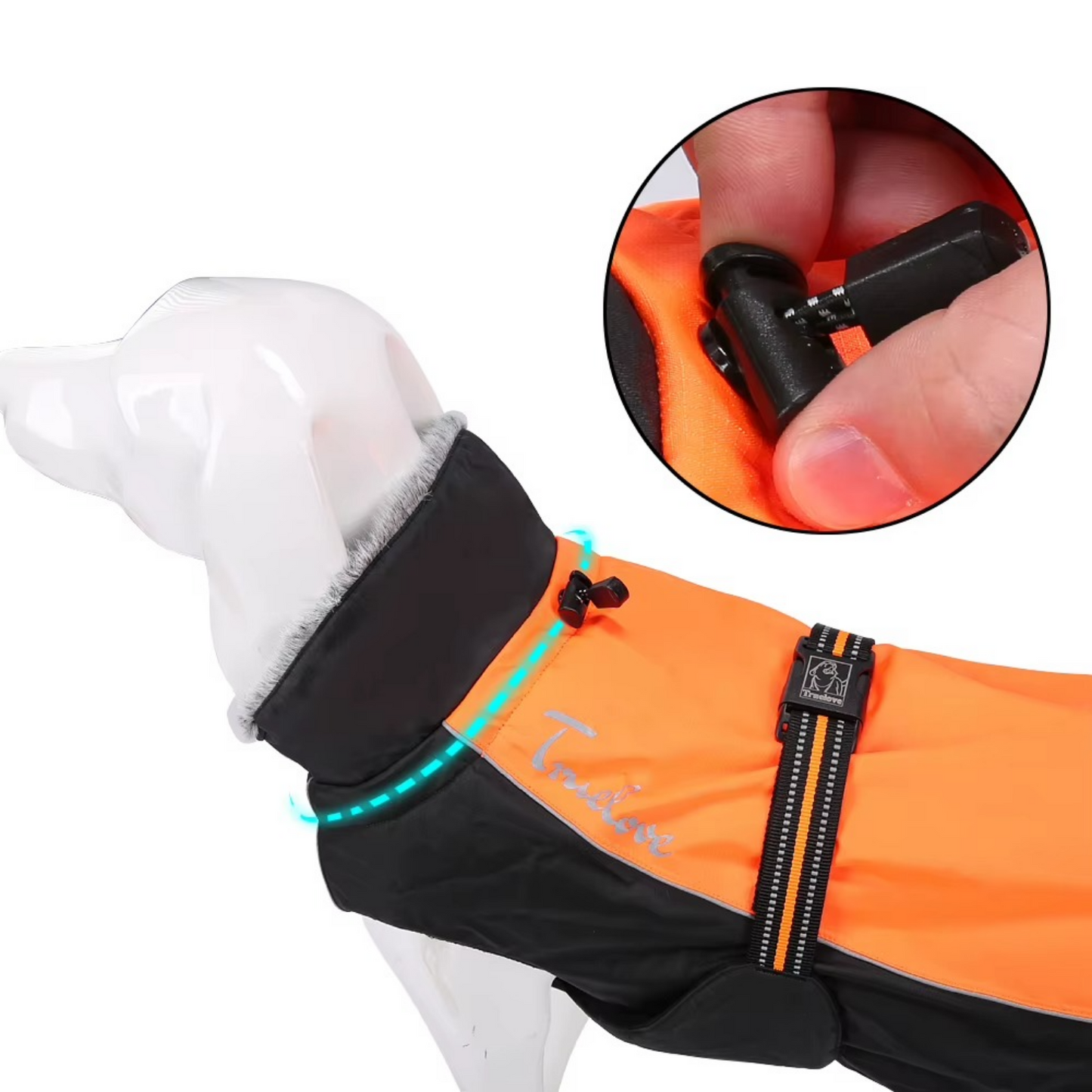 Hundejacke für kalte Tage mit Fleecefutter