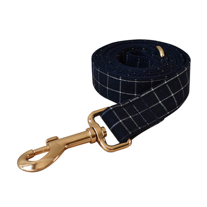 Gentleman Blue-Navy Hundehalsband-Set